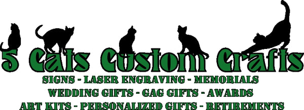 5 Cats Custom Crafts logo
