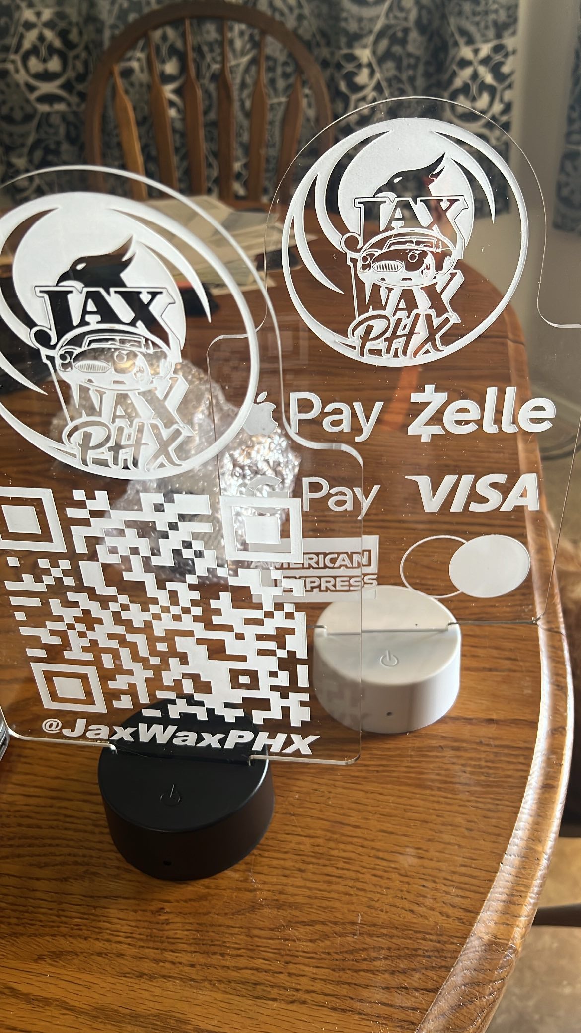 Lit QR Code Sign