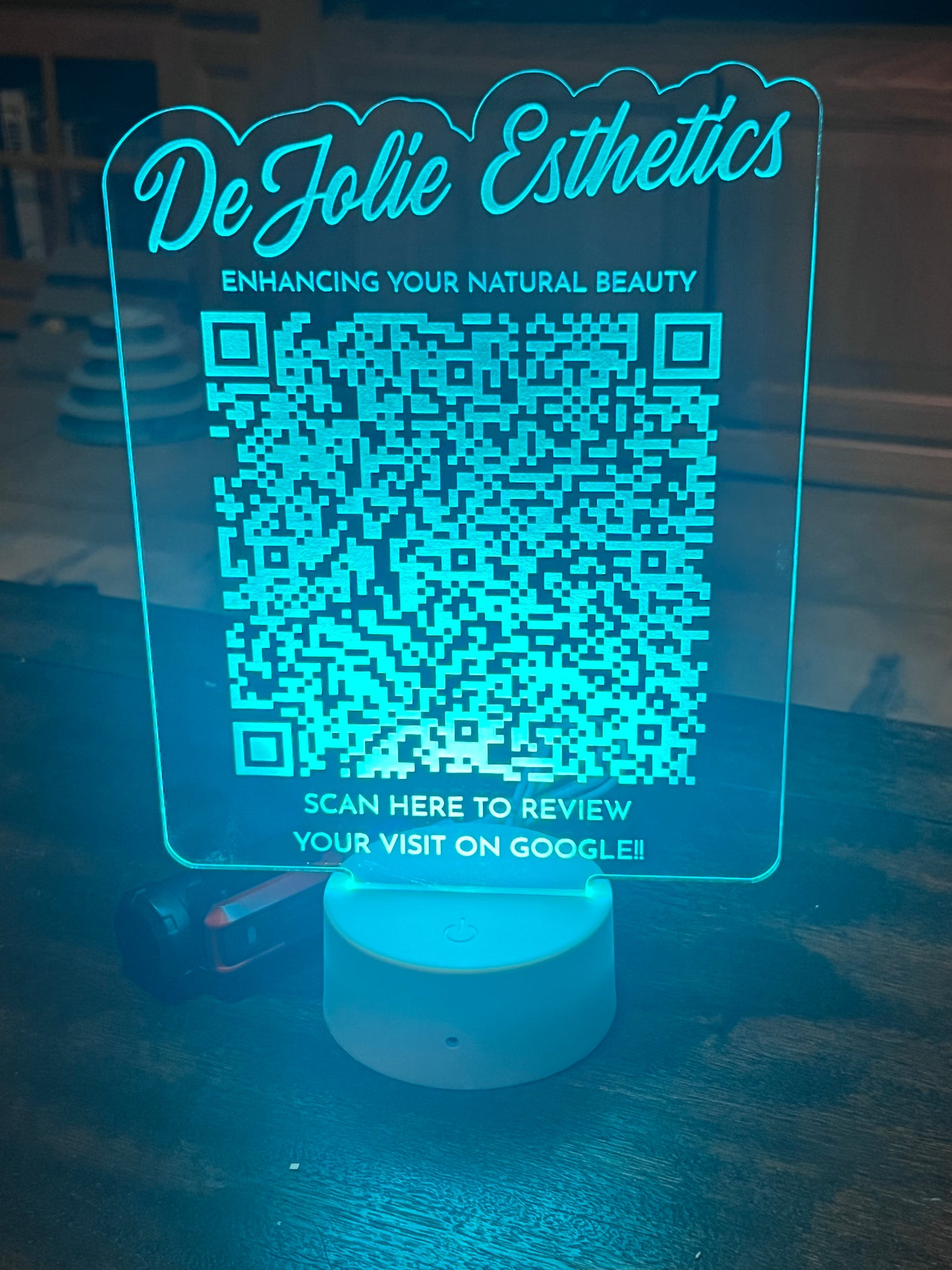 Lit QR Code Sign