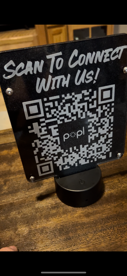 Lit QR Code Sign