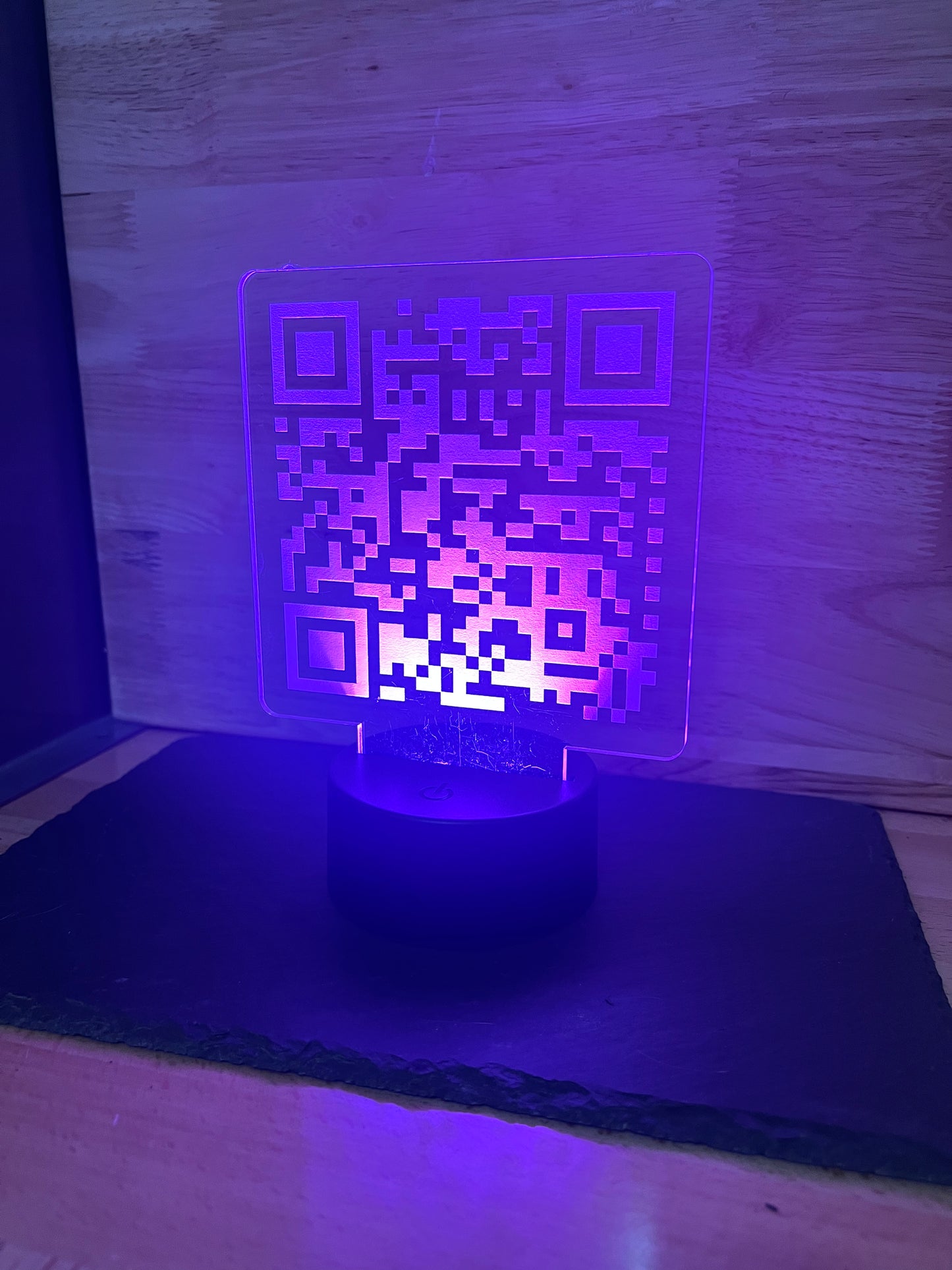 Lit QR Code Sign