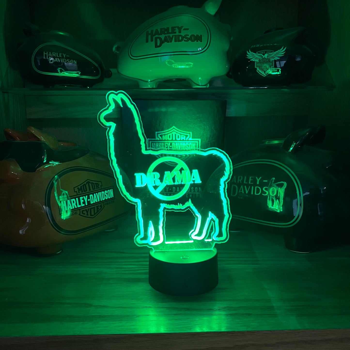 No Drama Llama Lit Acrylic Sign