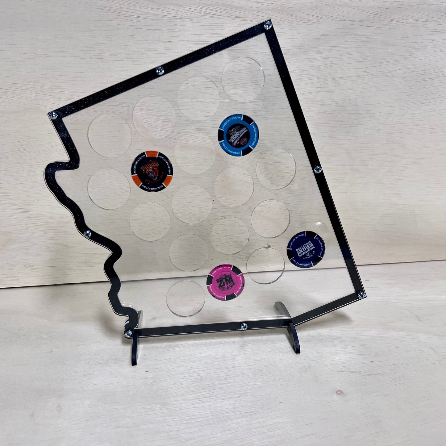Arizona Harley Davidson Poker Chip Display