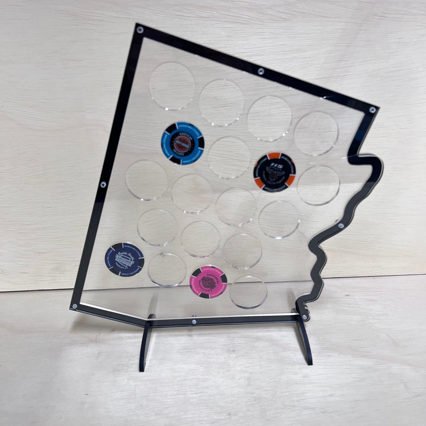 Arizona Harley Davidson Poker Chip Display