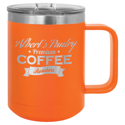 Orange Polar Camel 15 oz. Vacuum Insulated Mug with Slider Lid
