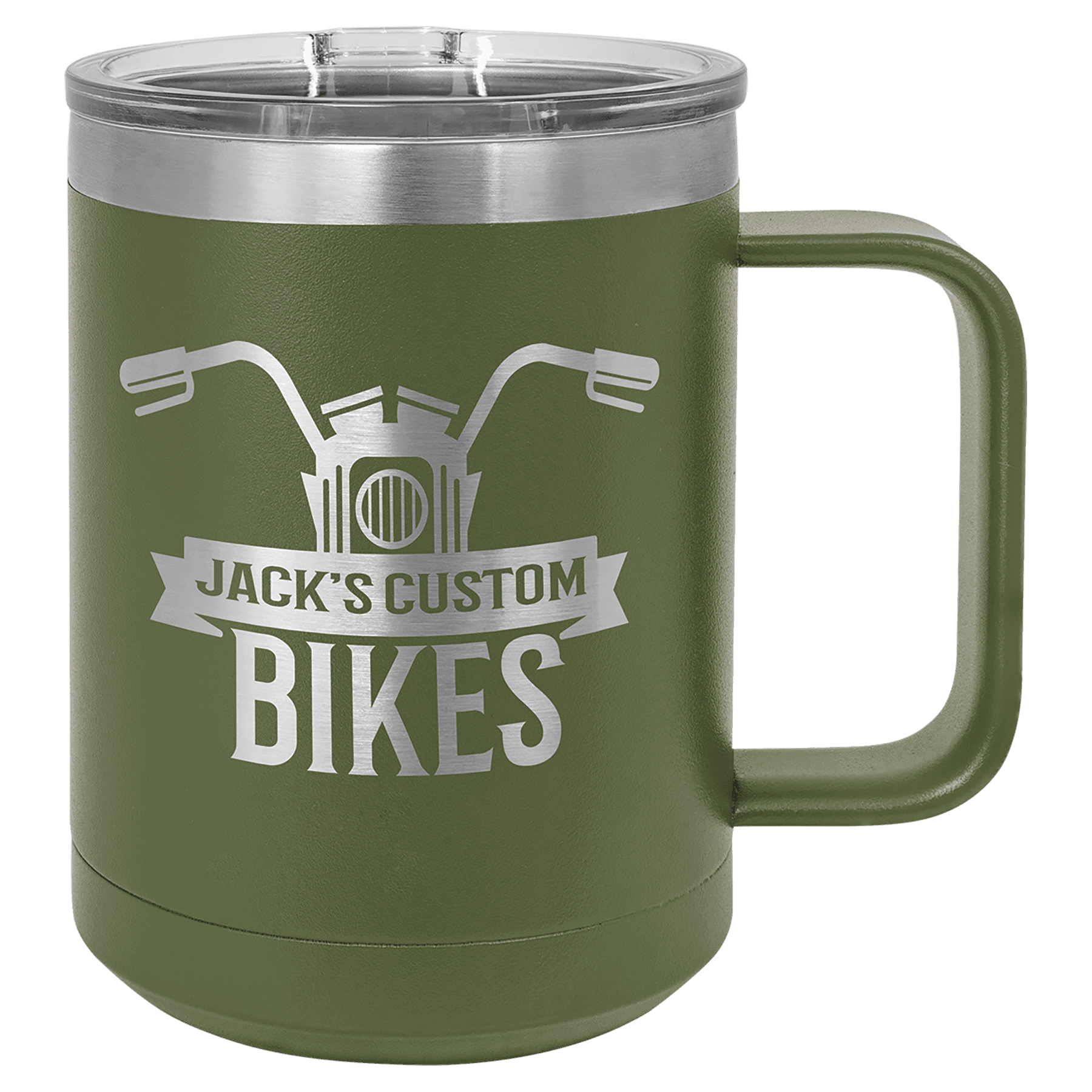 Olive Green Polar Camel 15 oz. Vacuum Insulated Mug with Slider Lid