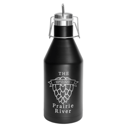 Black Polar Camel 64 oz. Vacuum Insulated Growler with Swing-Top Lid