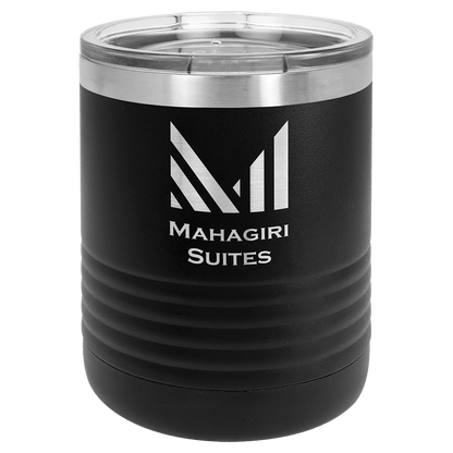 Black Polar Camel 10 oz. Vacuum Insulated Ringneck Tumbler with Clear Lid