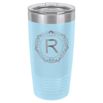 Light Blue Polar Camel 20 oz. Ringneck Tumbler with Logo Lid