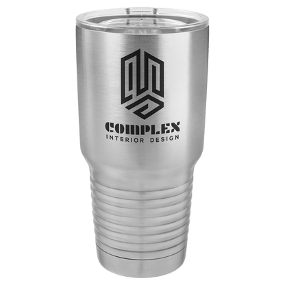 Stainless Steel Polar Camel 30 oz. Ringneck Tumbler with Logo Lid
