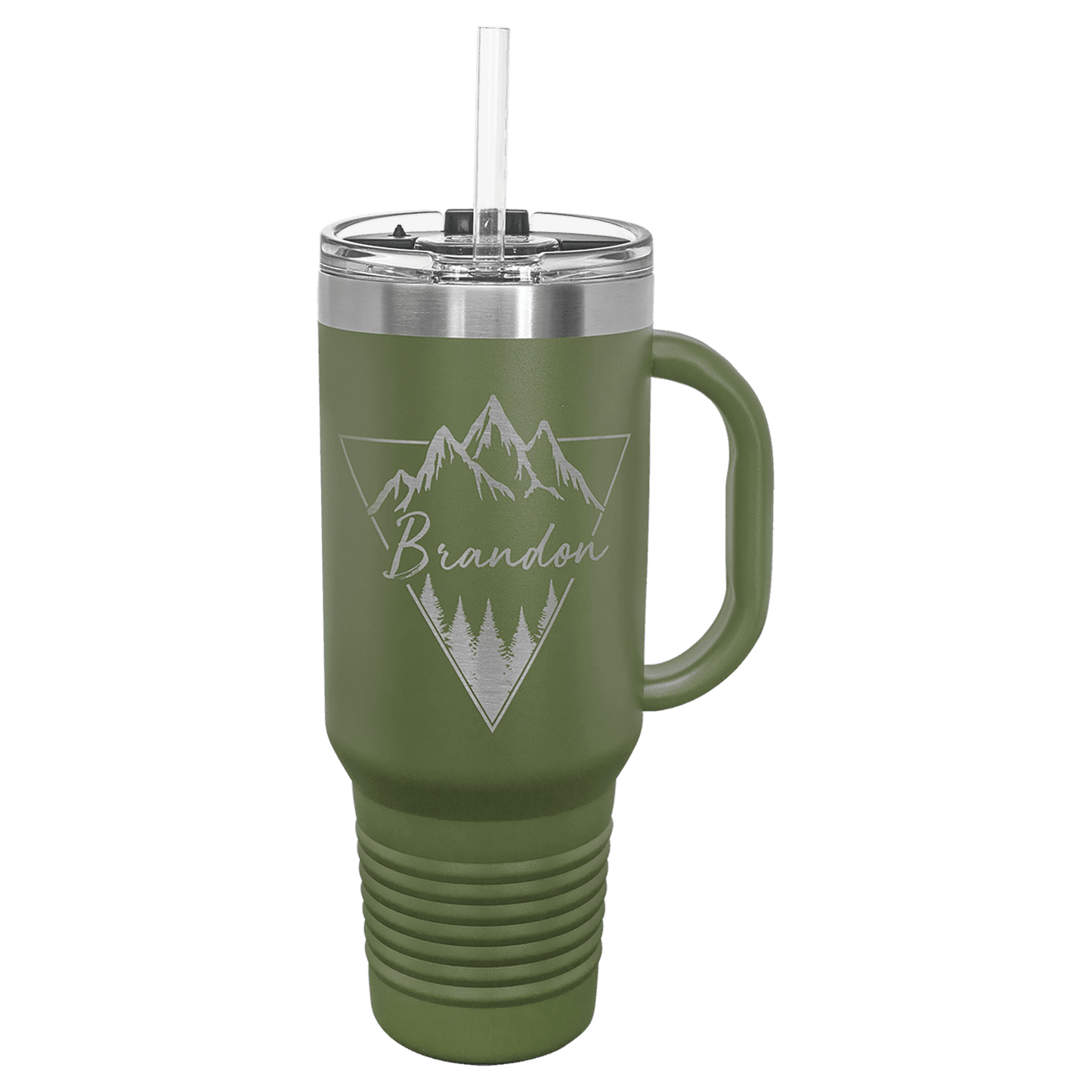 Olive Green Polar Camel 40 oz. Travel Mug with Snap Lid & Straw