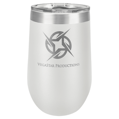 White Polar Camel 16 oz. Vacuum Insulated Stemless Tumbler with Lid