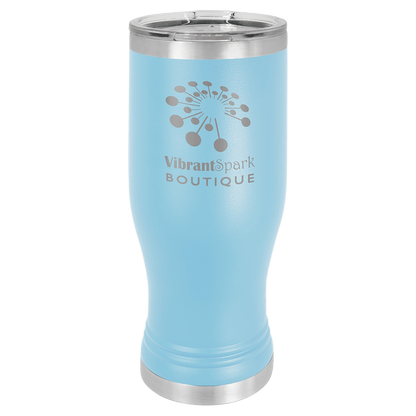 Light Blue Polar Camel 20 oz Pilsner with Clear Lid