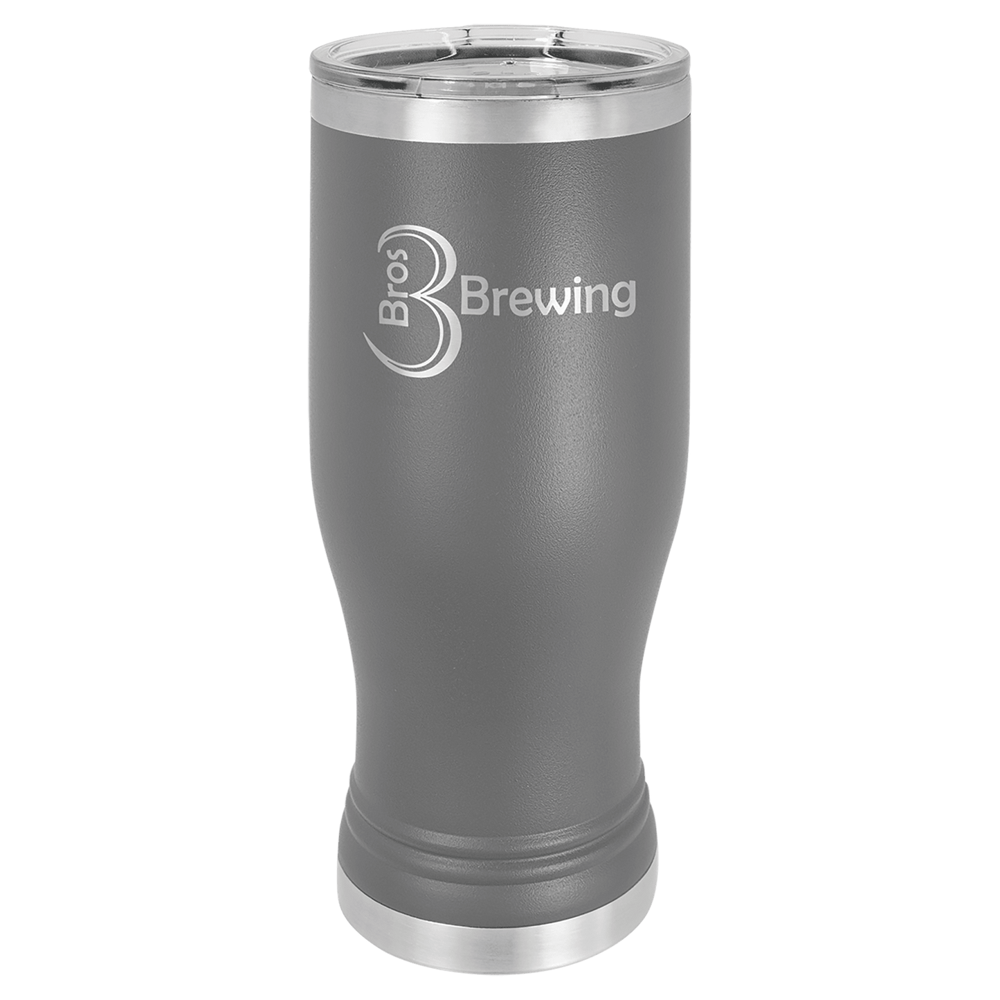 Dark Gray Polar Camel 20 oz Pilsner with Clear Lid