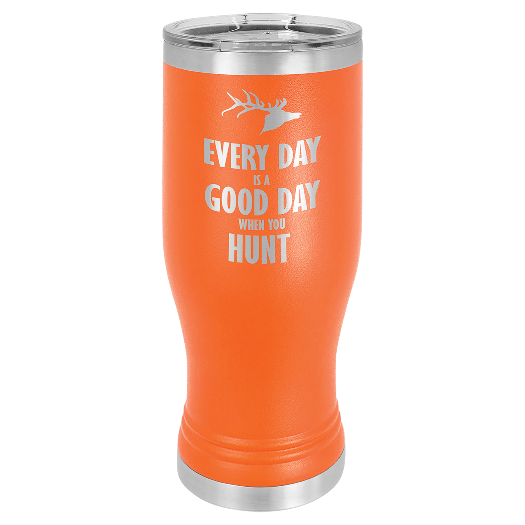 Orange Polar Camel 20 oz Pilsner with Clear Lid