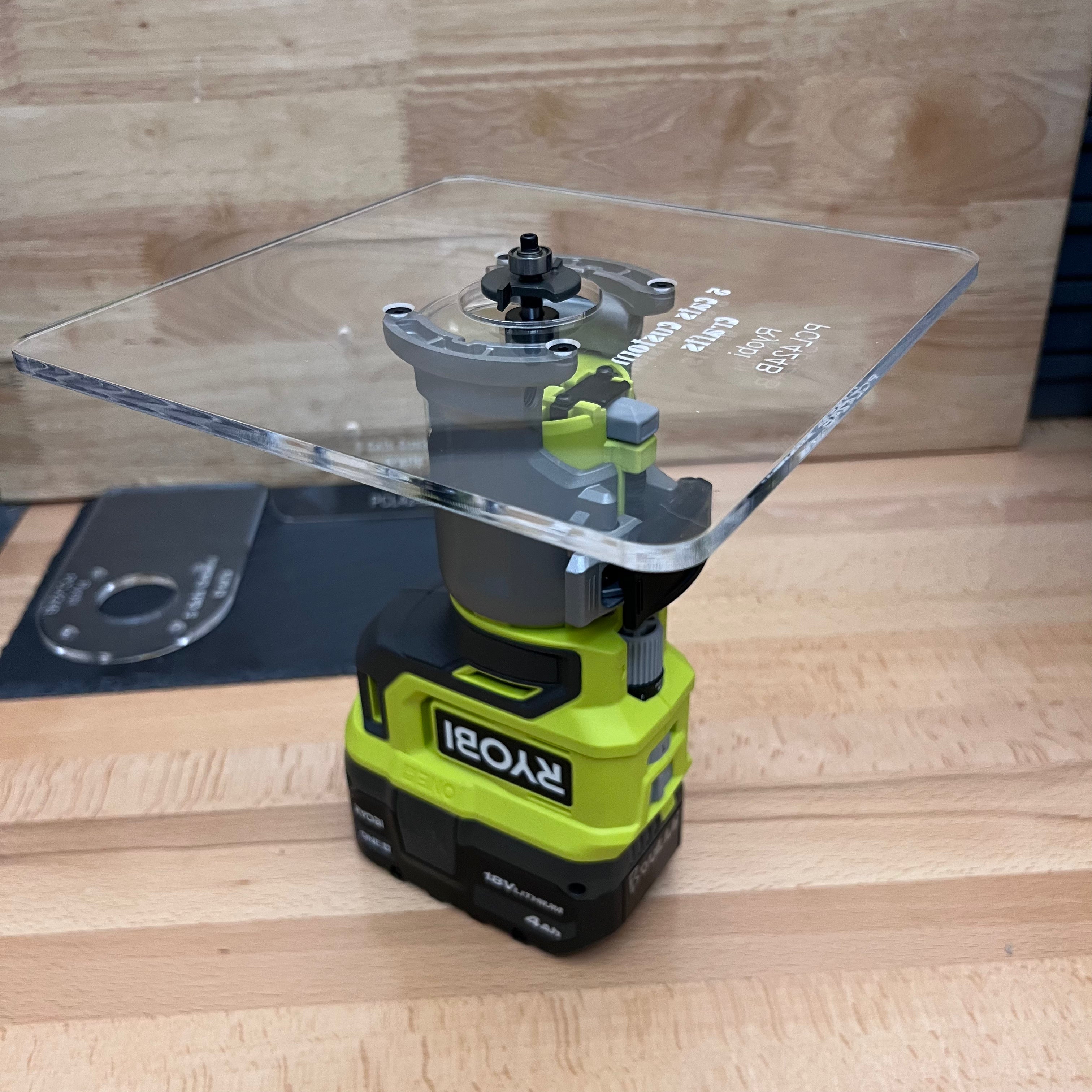 Ryobi 18V Trim Router Base Plates – 5 Cats Custom Crafts